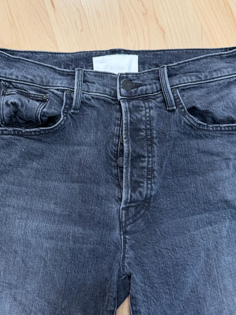 MOTHER Women's High Waisted Hiker Hoover Jeans with Raw Hem